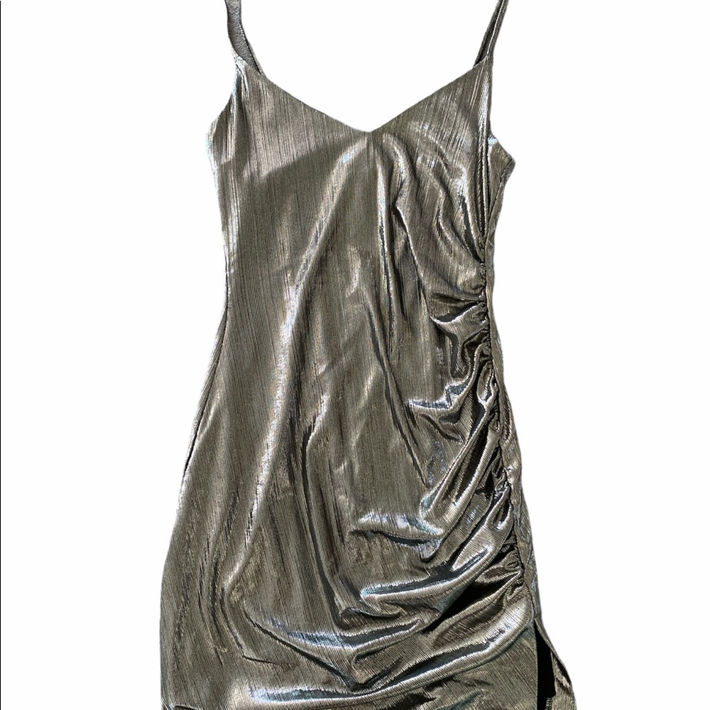 Gunmetal Bodycon Mini Dress
